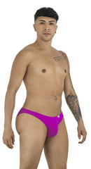 Vibrant purple candyman 99928 bikini briefs with sleek form-fitting design and small logo on waistband