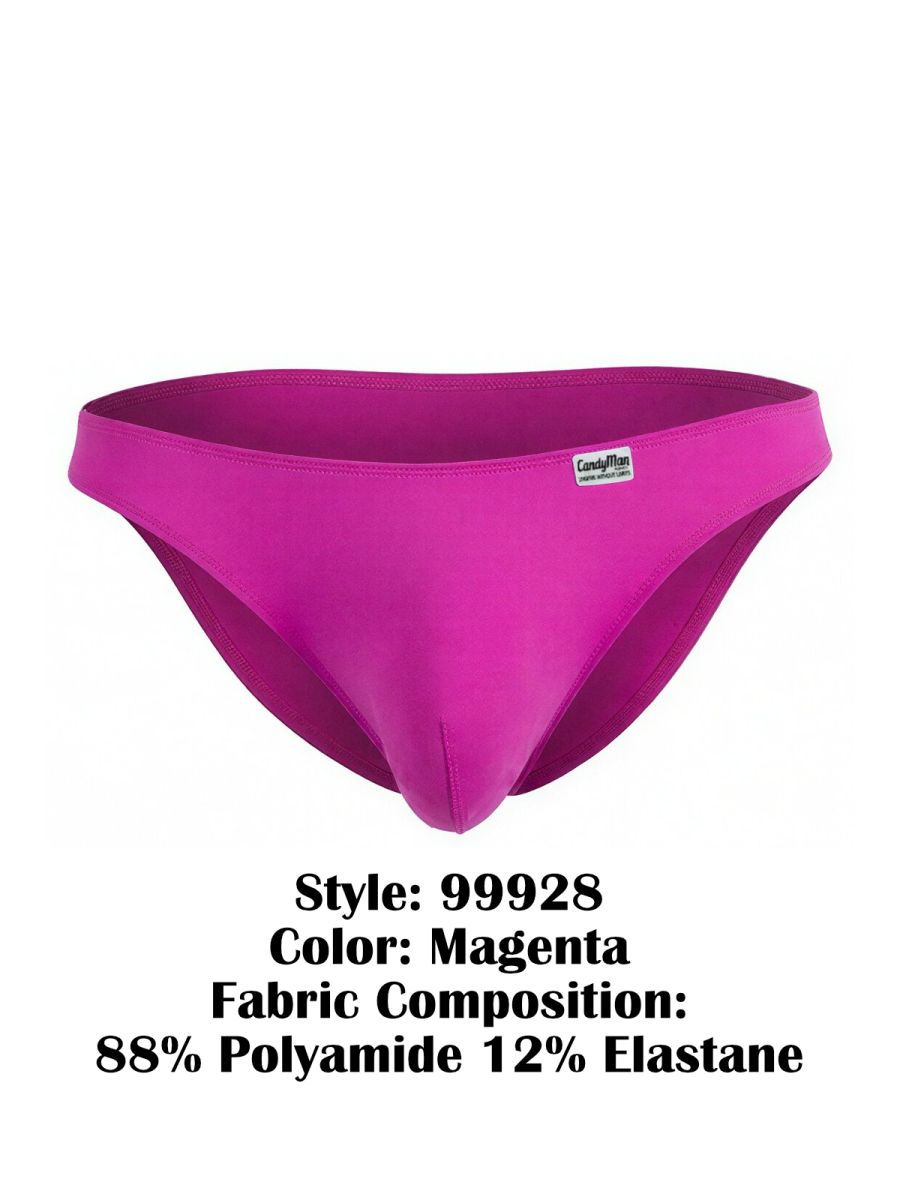 Magenta magnum 99928 bikini bottom with sleek fit made of 88 percent polyamide and 12 percent elastane with candyman label