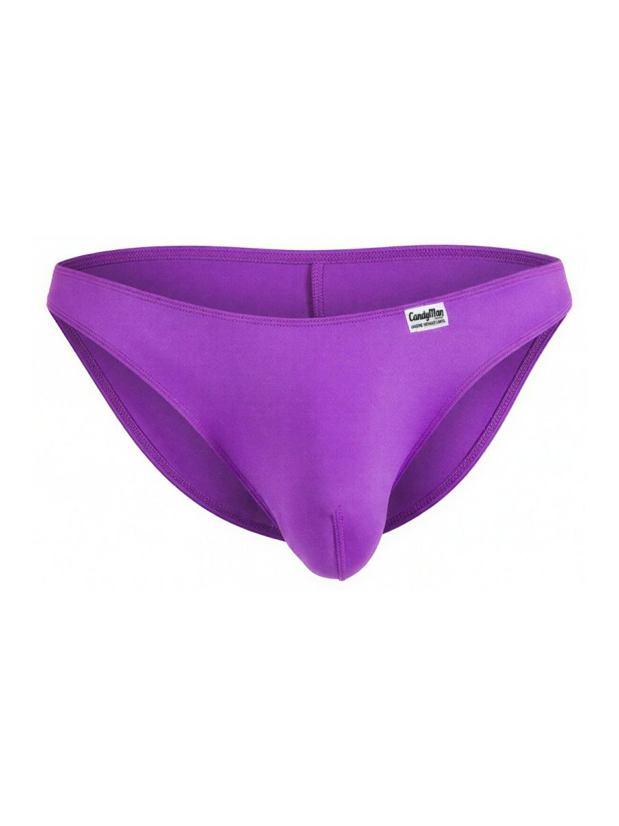 Purple candyman 99928 bikini briefs with smooth form-fitting design in orchid color for comfortable wear