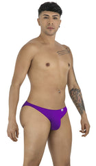 Purple athletic briefs candyMan 99928 bikini color orchid with a small white logo on the left hip
