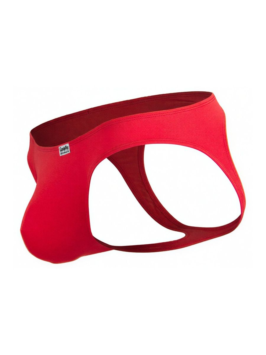 Red men’s briefs candyman 99929 jockstrap in smooth form fitting design with small brand tag on waistband in red