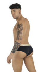 Black briefs with a beige waistband from candyman 99932 offering comfortable and stylish everyday underwear