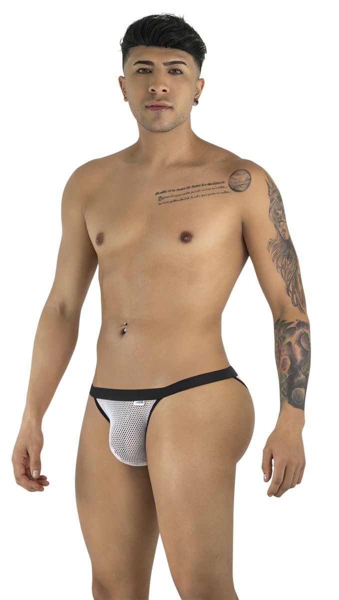 Whitemesh briefs with black waistband candy man 99933 bikini style for comfortable everyday wear