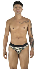 CandyMan 99938 briefs in camouflage pattern with black waistband made from comfortable fabric for everyday wear