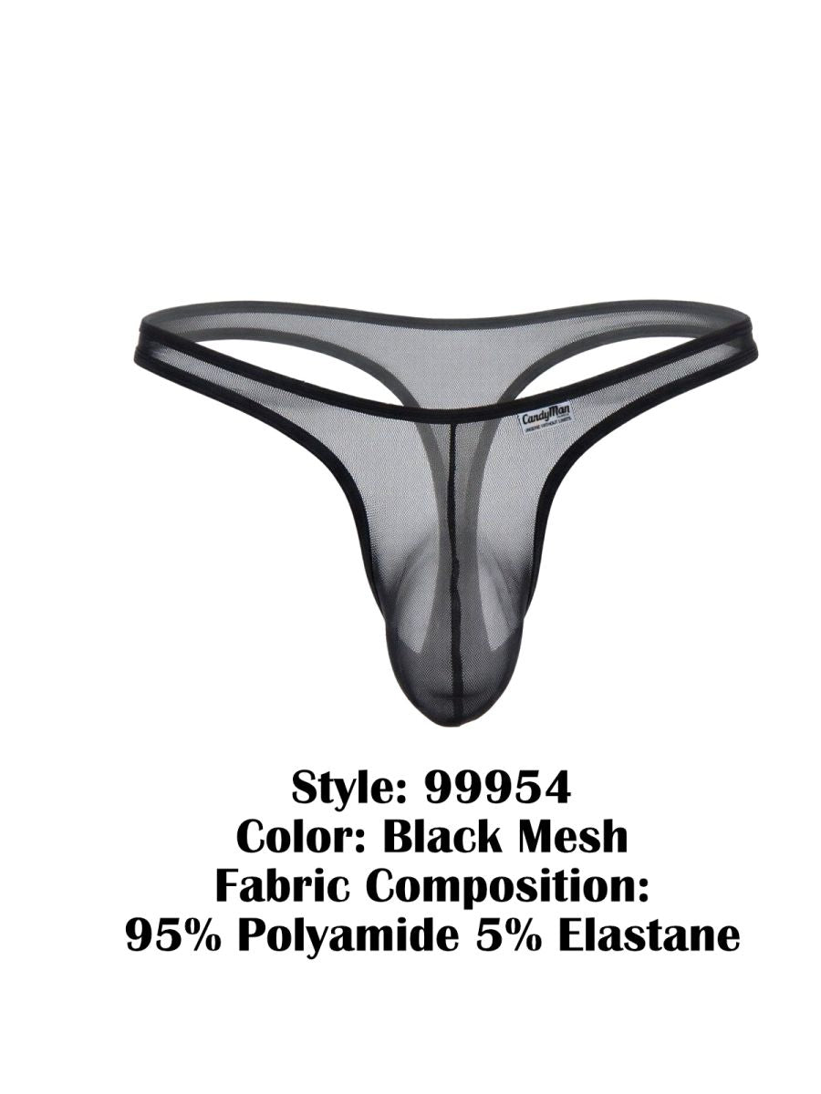 CandyMan 99954 Thongs Color Black Mesh
