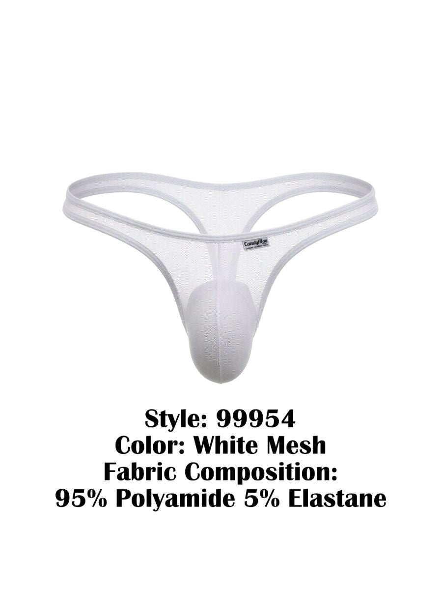 CandyMan 99954 Thongs Color White Mesh