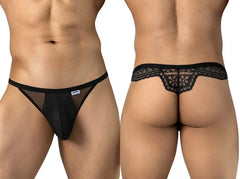 CandyMan 99969 Herrenunterwäsche Netzspitze Verführerischer Tanga Farbe Schwarz