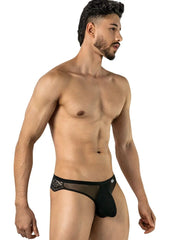 CandyMan 99971 Herrenunterwäsche verführerischer Netz-Spitzen-String Farbe Schwarz