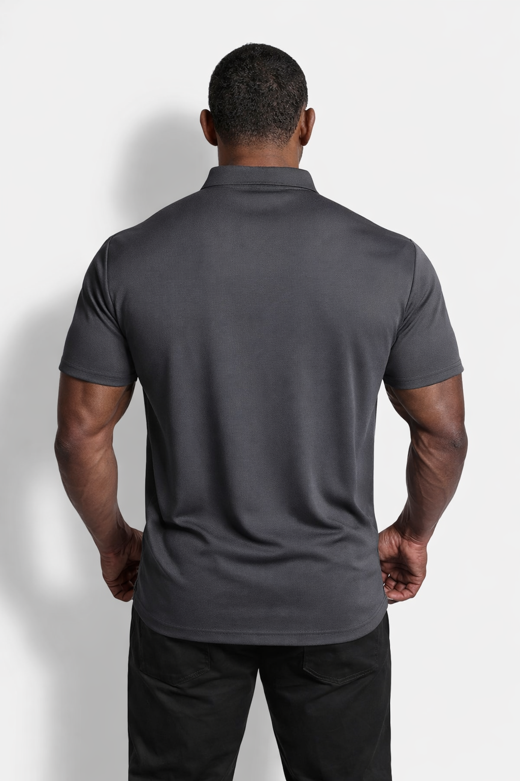 Jed North Men's Fast-Dry Polo T-Shirt - Dark Gray