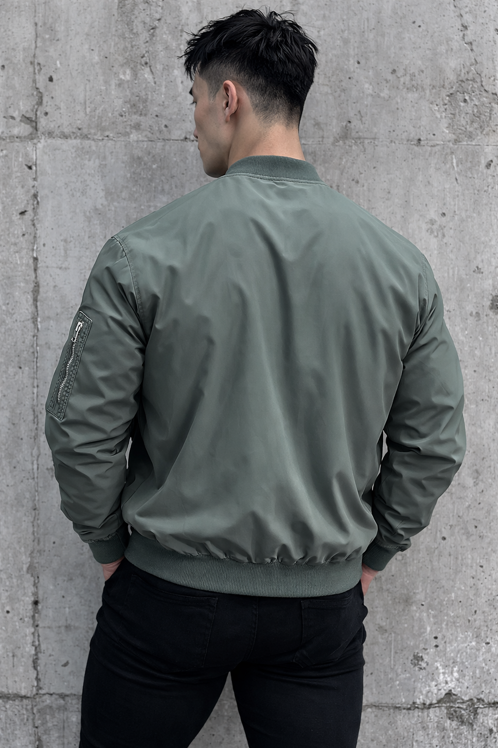 Jed North Men's Men's Premium Bomber Jacket - Olive