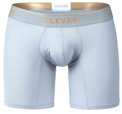 Light gray clever 2027 valladolid boxer briefs with gold-trimmed waistband and matching gold lettering