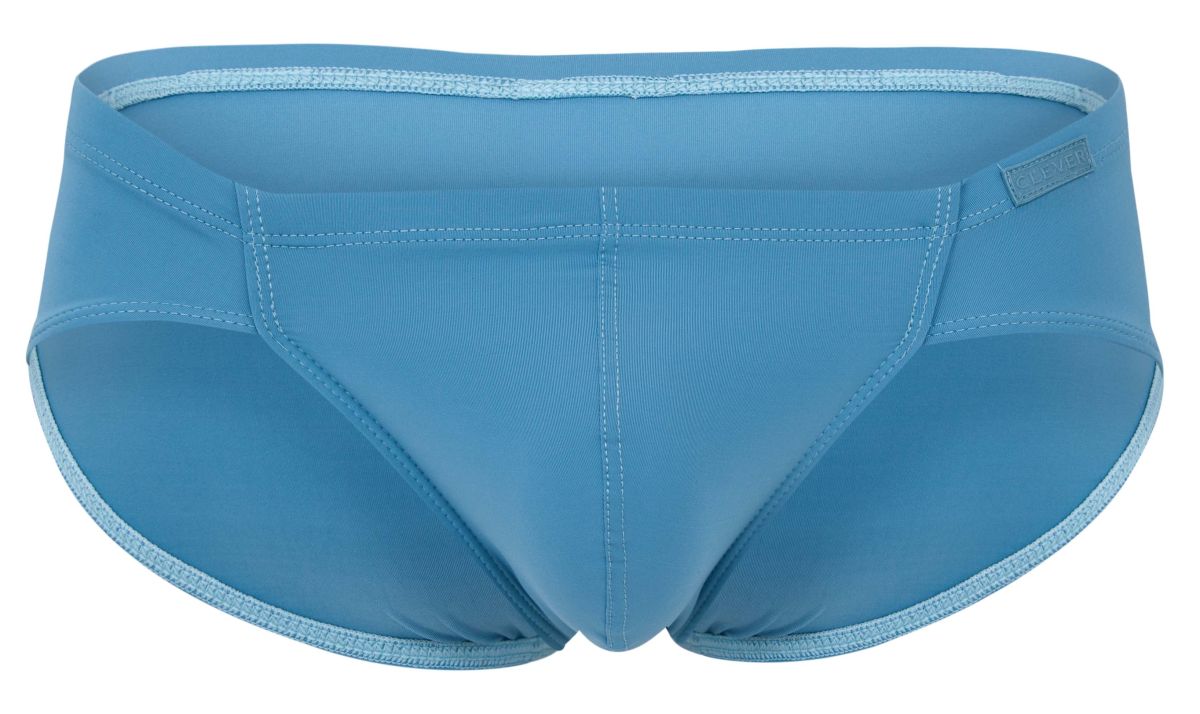 Light blue clever 2043 Mendoza briefs with subtle textured fabric and matching trim along the waistband