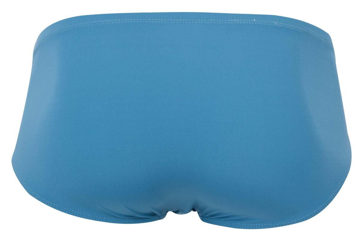 Solid blue clever 2043 mendoza briefs swim trunks with smooth stretchy fabric finish for comfortable wear