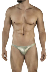 Shiny metallic gold thong clever 2063 diamond thongs with a sleek form-fitting design
