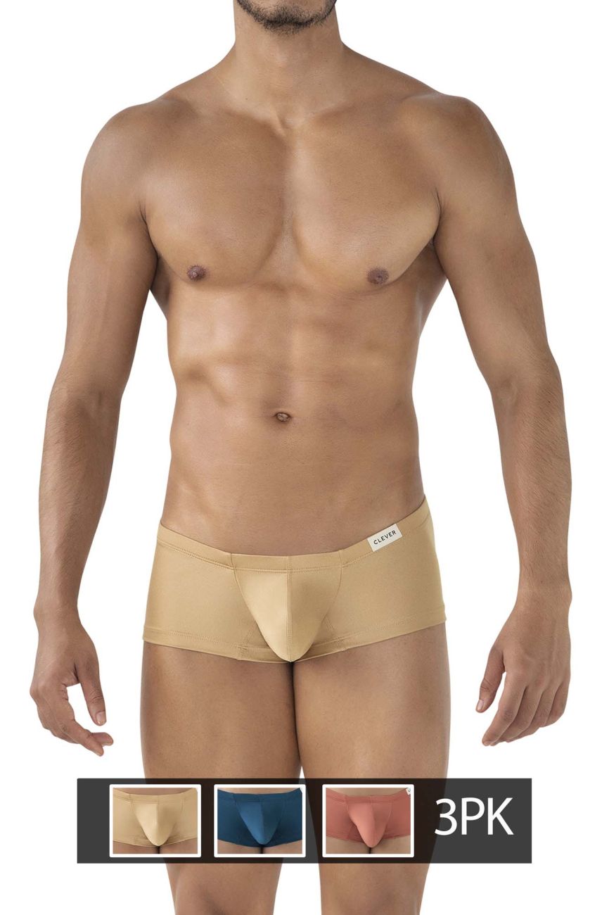 Clever 229941 Lot de 3 boxers latins australiens Couleur bleu-ocre-or