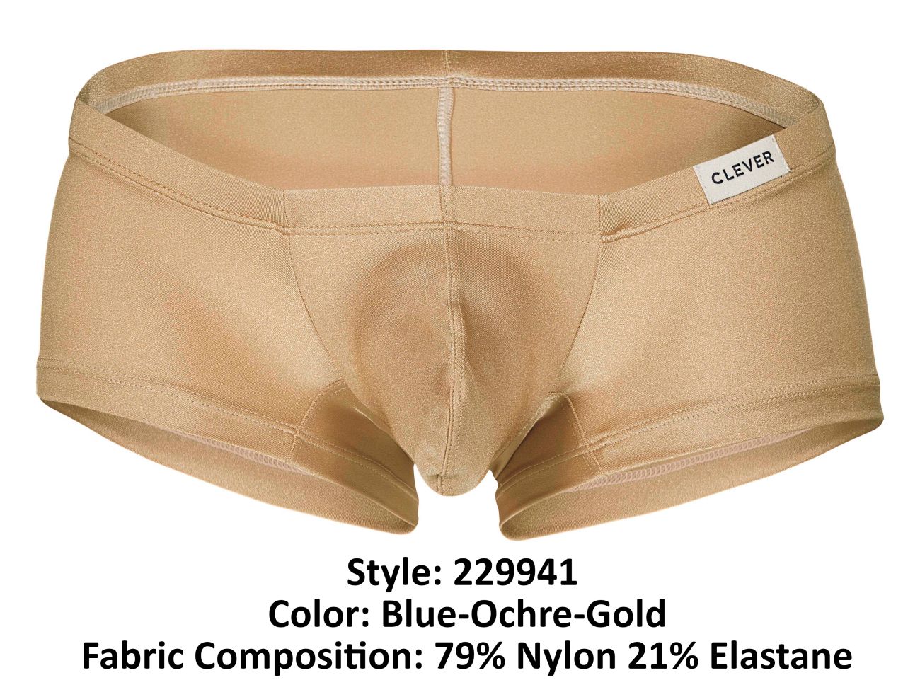 Clever 229941 Lot de 3 boxers latins australiens Couleur bleu-ocre-or