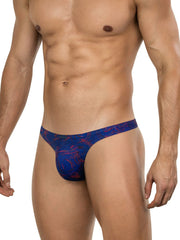 Blue and red patterned clever 26031 helion men’s thong with sleek form-fitting design for sophisticated style and comfort