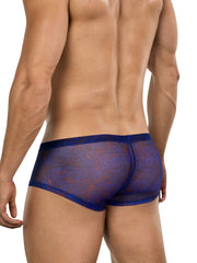 Blue clever 26033 calipso sheer mesh briefs with subtle pattern and solid waistband for bold breathable style