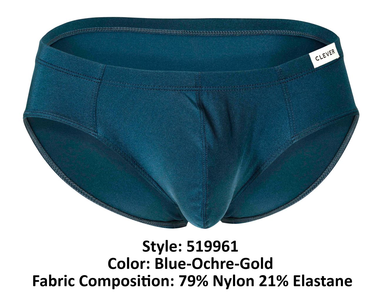 Clever 519961 3er-Pack Australian Latin Briefs Slips Farbe Blau-Ocker-Gold