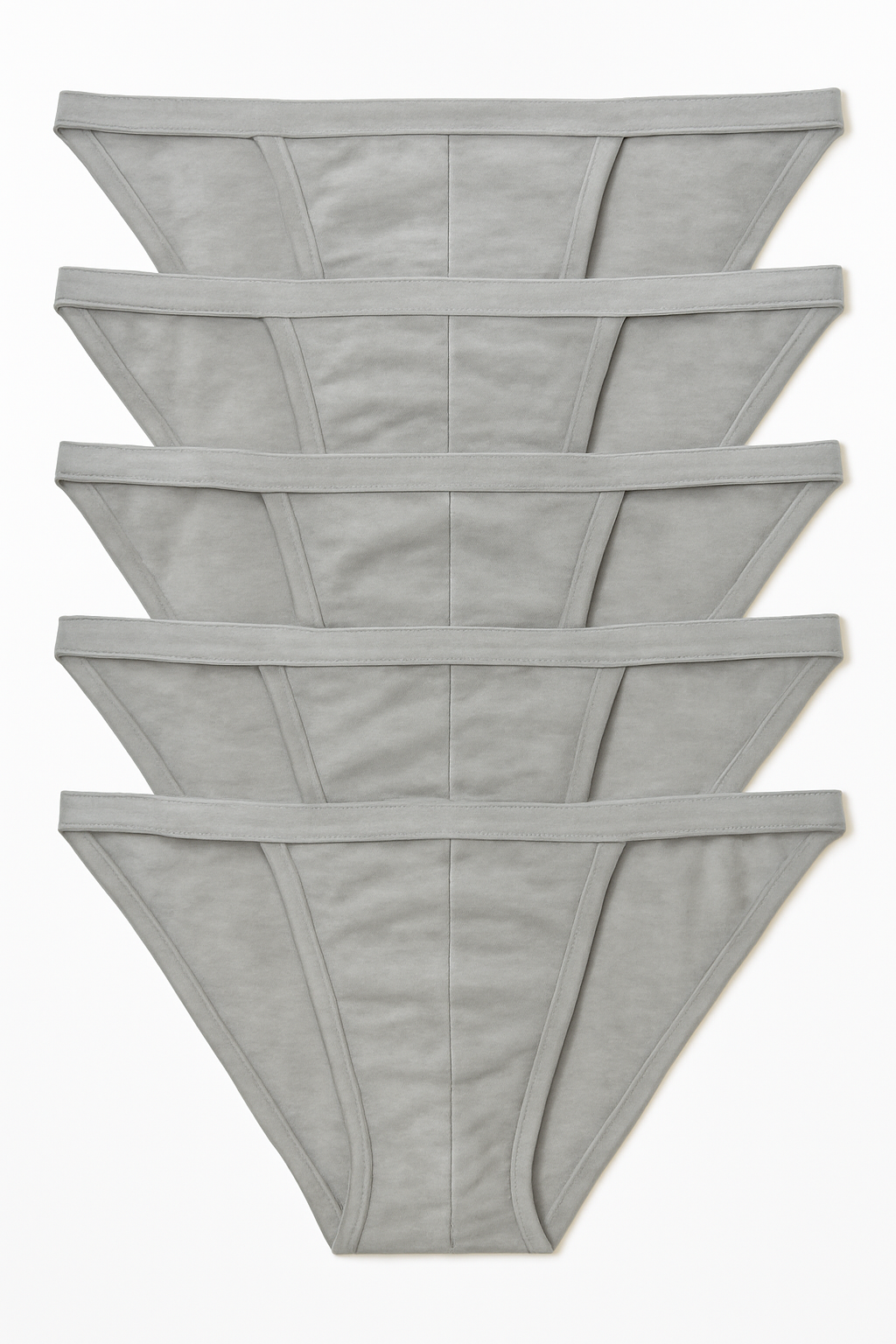 5-PACK CONTOUR CUTAWAY BIKINI- 100% COTTON