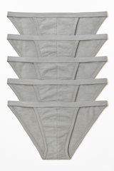 5-PACK CONTOUR CUTAWAY BIKINI- 100% COTTON