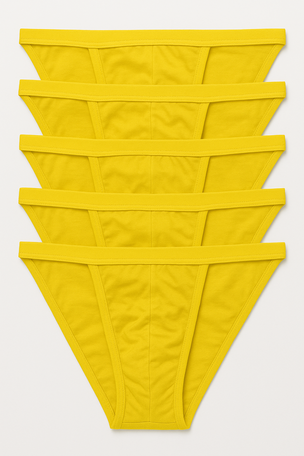 5-PACK CONTOUR CUTAWAY BIKINI- 100% COTTON