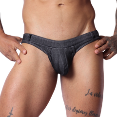 Denim Black Thong by Gigo Underwear