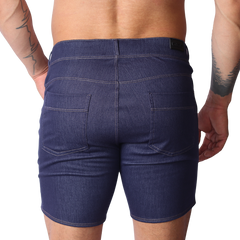 Denim Blue Shorts back view by Gigo Underwear
