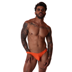 Dinamic Orange Swim G String on model by Gigo Underwear