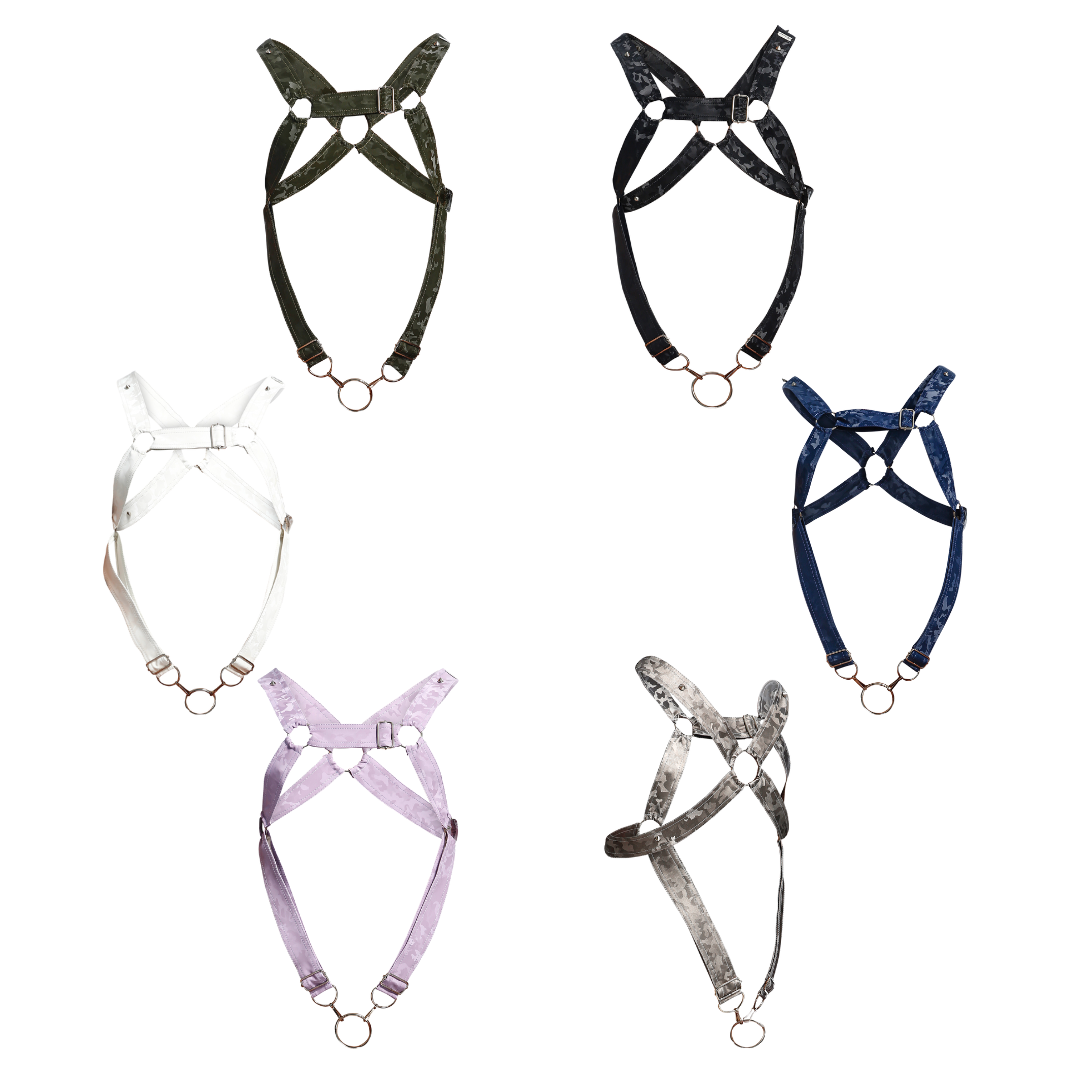 Dngeon Cross Cockring Harness -Military-