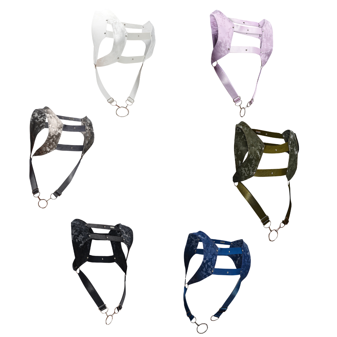 Dngeon Croptop Harness Cockring -Militär-