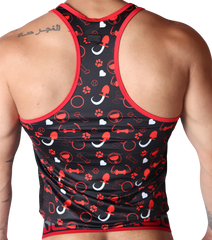 Dog Red Tank back view by Gigo Underwear