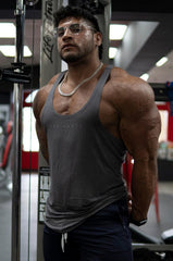 Jed North Herren Classic Bodybuilding Racerback Stringer - Stahlgrau