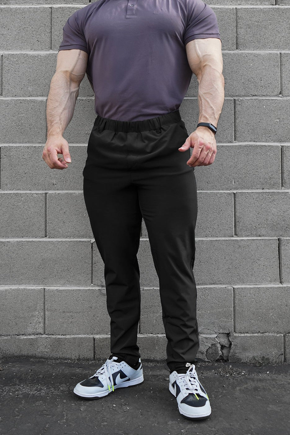 Jed North Herren Schnelltrocknende Tech-Hose - Schwarz