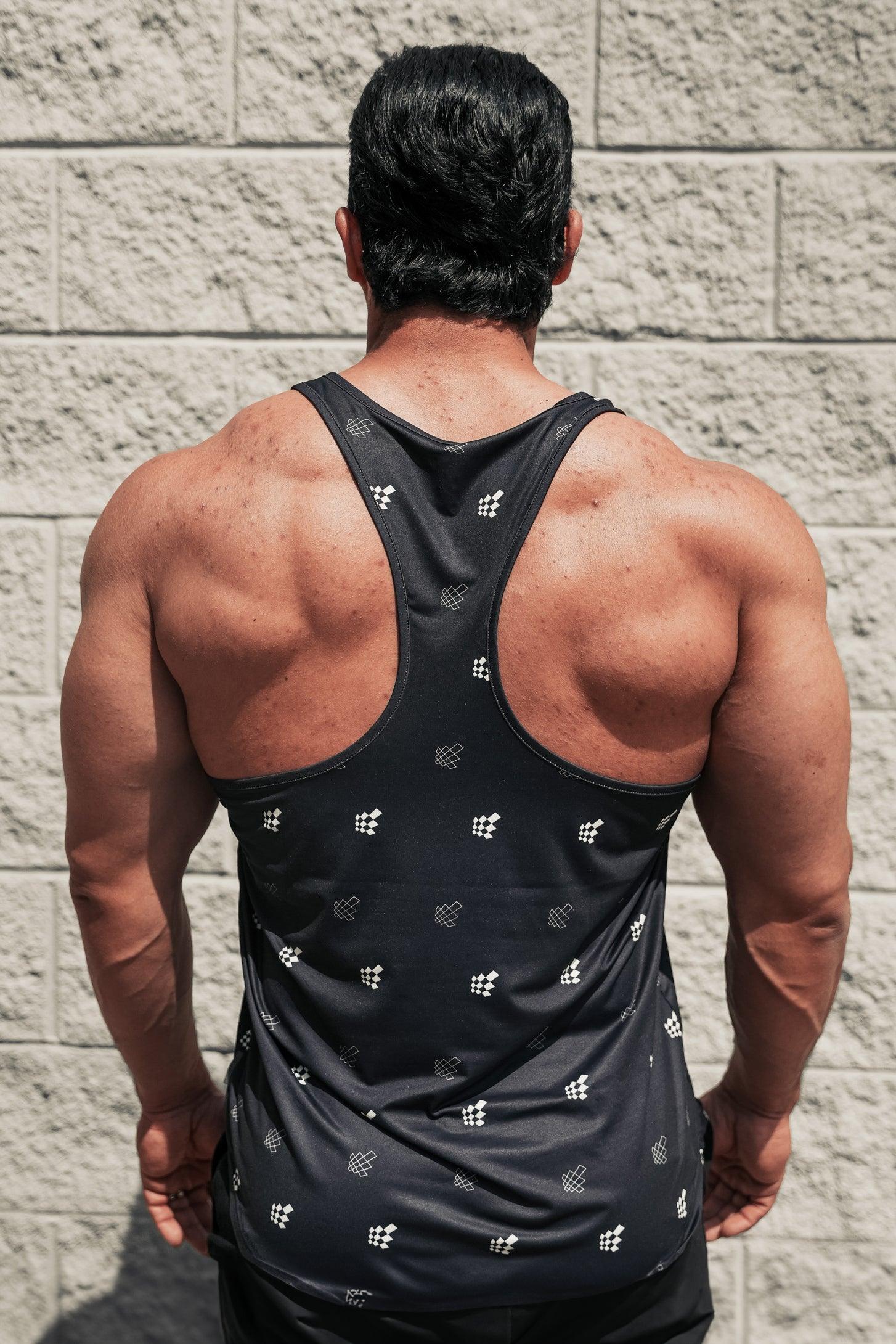 Jed North Herren Graphic Muscle Stringer – Schwarzes JN-Logo