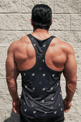 Jed North Herren Graphic Muscle Stringer – Schwarzes JN-Logo