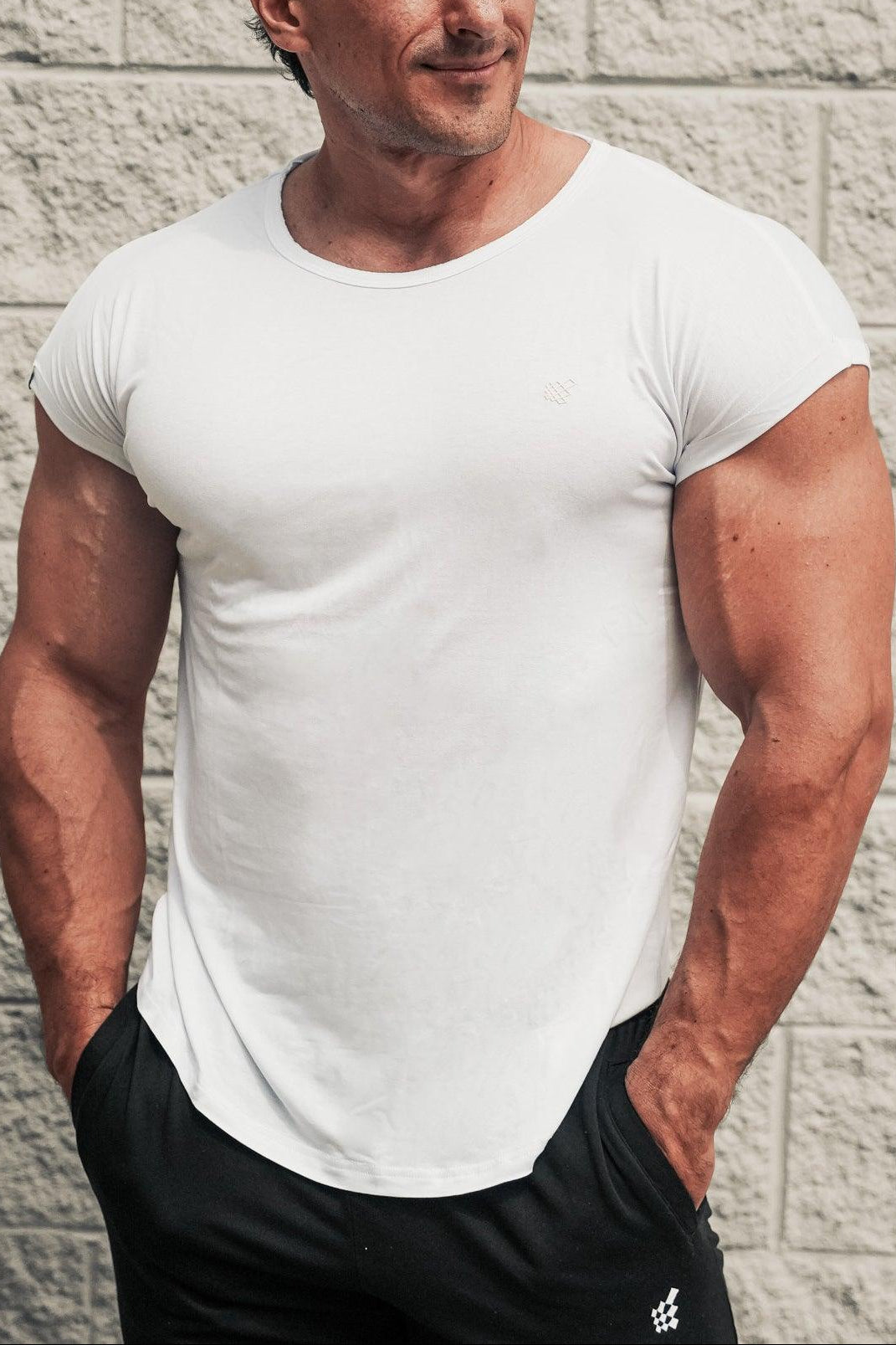 Jed North Herren Evolve Cap Sleeve Muscle T-Shirt 2.0 - Off White
