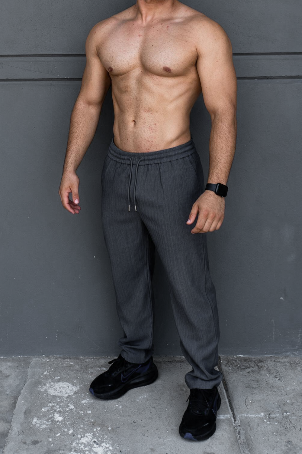 Jed North Herren-Sport-Anzughose - Staubblau