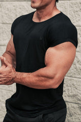 Jed North Herren Evolve Cap Sleeve Muscle T-Shirt 2.0 – Schwarz