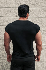 Jed North Herren Evolve Cap Sleeve Muscle T-Shirt 2.0 – Schwarz