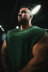 Jed North Herren Box Cut Muscle-Shirt - Waldgrün