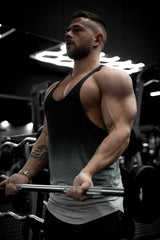 Jed North Herren Classic Bodybuilding Racerback Stringer - Grau Ombré
