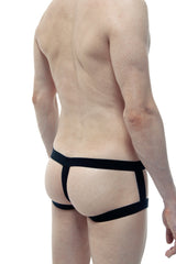 PetitQ Open Boxer Cockring Silicon Black