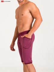 Go Softwear 4954 Men's California Bliss Yoga Short - Maroon