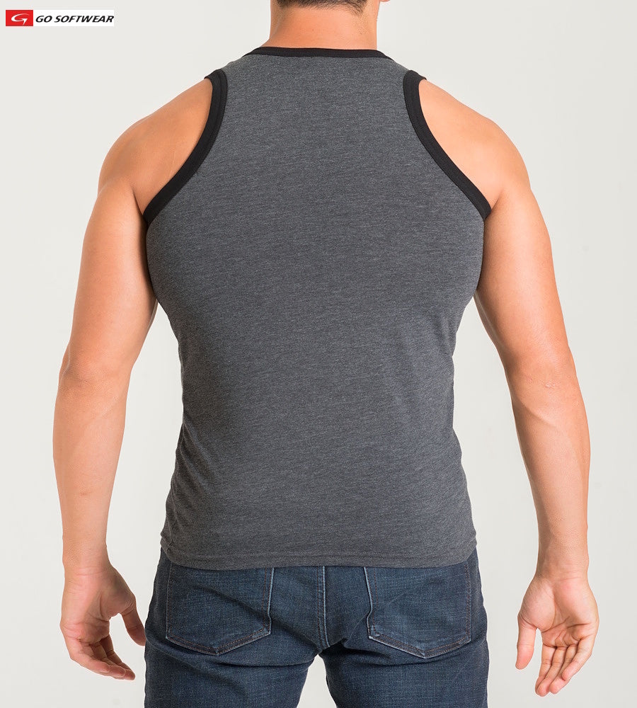 Go Softwear 4946 Herren California Bliss Klassisches Tanktop - Anthrazit