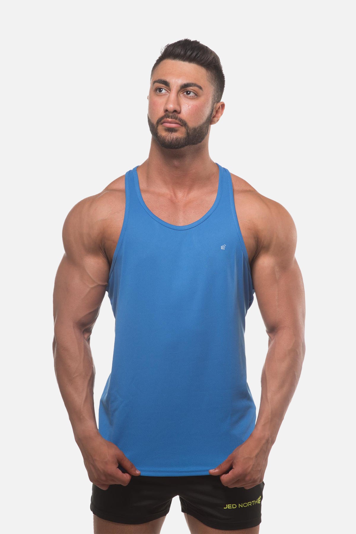 Jed North Herren Bodybuilding-Stringer, schnelltrocknend - Elektrisches Blau