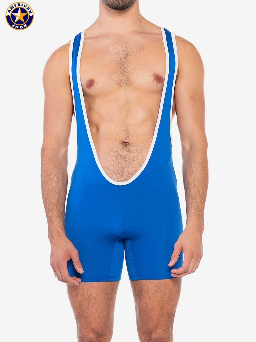 AMERICAN JOCK 8404 Herren-Sport-Unterhemd mit tiefem Ausschnitt - Königsblau