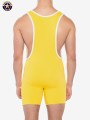 AMERICAN JOCK 8404 Men's Sports Scoop Singlet - Gold Yellow