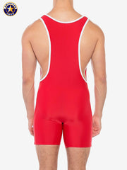 AMERICAN JOCK 8404 Men's Sports Scoop Singlet - Ribbon Red