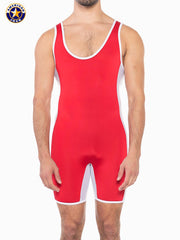 AMERICAN JOCK 8408 Men's Sports Takedown Singlet - Ribbon Red